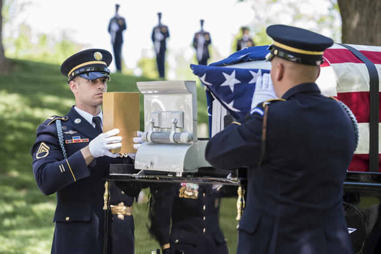 Casket of Father Frank Brett