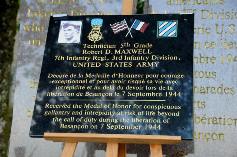 A plaque honoring Medal of Honor recipient, Robert D. Maxwell, was unveiled during a ceremony on Sept. 7, 2018. Robert Maxwell, Medal of Honor recipient, has died at 98.