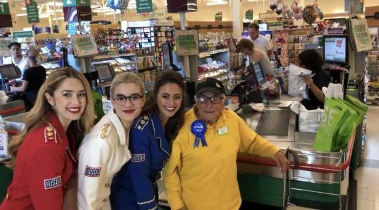 "Benny" Ficeto, aka "Benny the Bagger" was serenaded by USO singers on his 98th Birthday "Benny" Ficeto, aka "Benny the Bagger" was serenaded by USO singers on his 98th Birthday