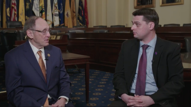 Congressman Phil Roe (l) speaks with Concerned Veterans for America Exec. Dir. Dan Caldwell (r)