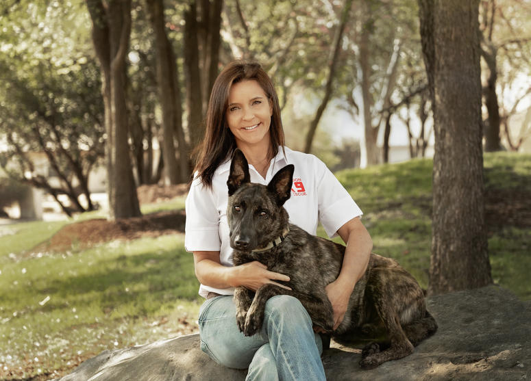 Mission K9 president Kim Maurer with one of her rescues, Chucky. KristenMaurerMissionK9