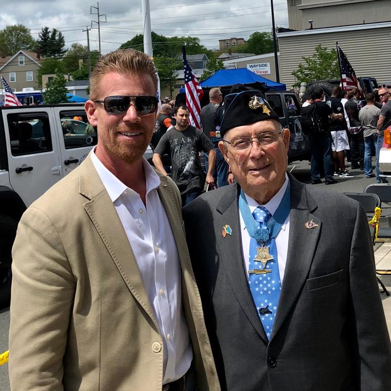 Scott Huesing and Medal of Honor recipient, Herschel “Woody” Williams