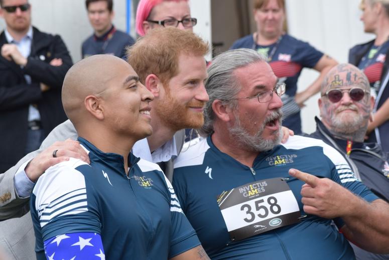 Barron with Prince Harry at the Invictus Games