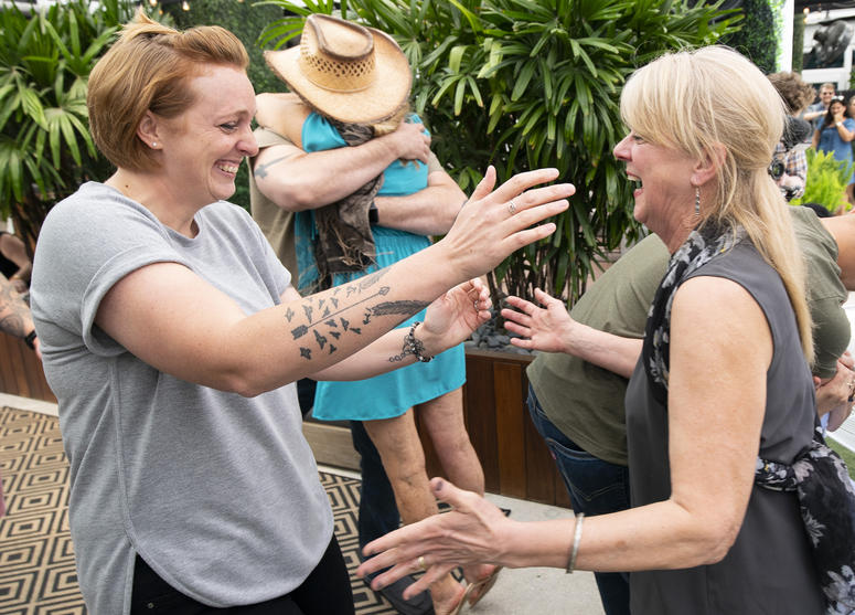 Crown Royal joined forces with The Purple Bag Project partners Thomas Rhett and Packages From Home, a 501(c)(3), to reunite Mothers Of Military with their active duty sons and daughters Crown Royal The Purple Bag Project partners Thomas Rhett and Packages From Home, Mothers Of Military
