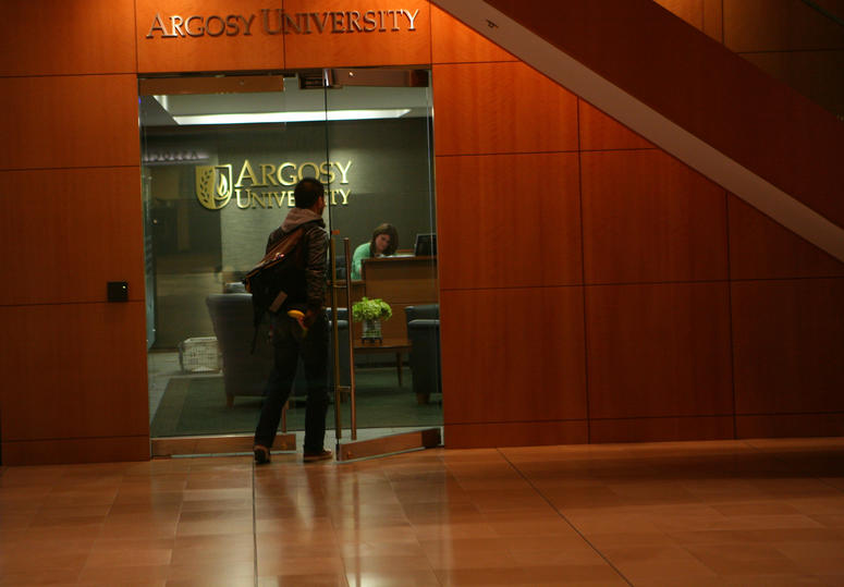 Argosy University in Chicago, Illinois, is among several for-profit colleges accused of making questionable statements to undercover student applicants.
