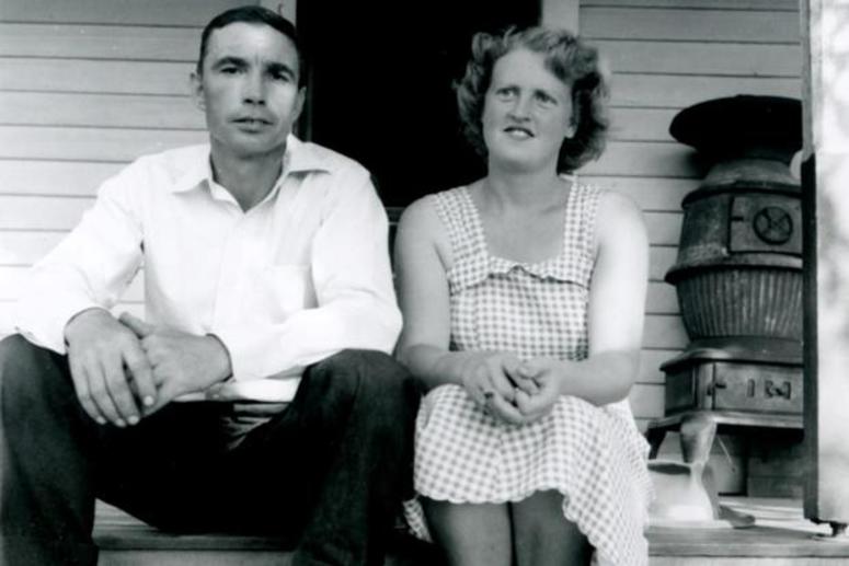 Garlin Conner with his wife, Pauline.