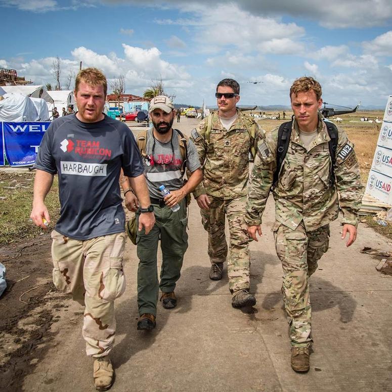 Ken Harbaugh (left), currently running for congress in Ohio's 7th District, formerly served as the President of Team Rubicon.
