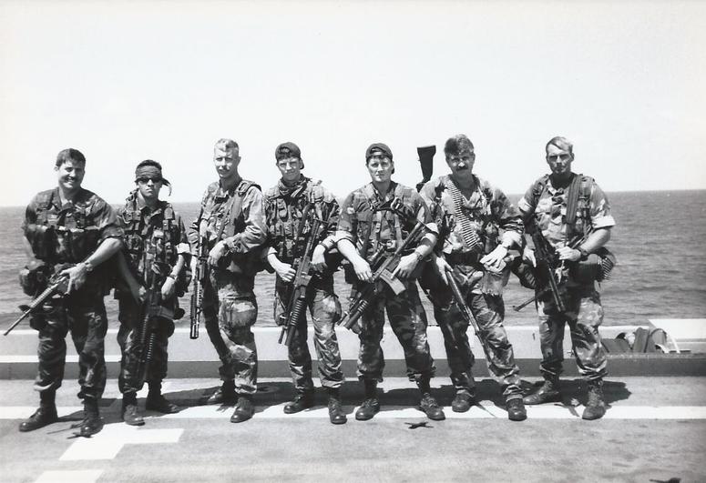 Don Shipley (2nd from Right) served for the majority of his Navy career on the SEAL teams before retiring as a Senior Chief Petty Officer A photo of Don Shipley 2nd from right during his time on the SEAL teams