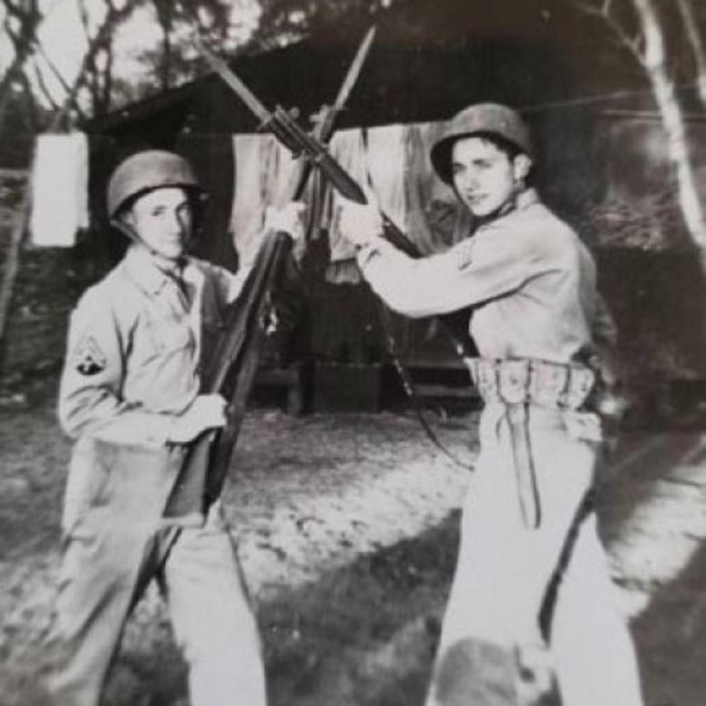 Brothers Ed and Ted Sikora, both Army service members
