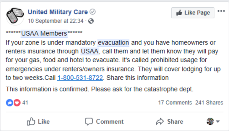 Usaa 1800 Number >> Usaa Hurricane Evacuation Benefits Connecting Vets Usaa 1800 Number >> Usaa Hurricane Evacuation Benefits Connecting Vets