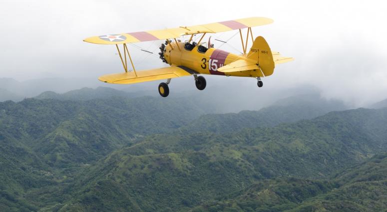 A Boeing-Stearman plane. Boeing-Stearman
