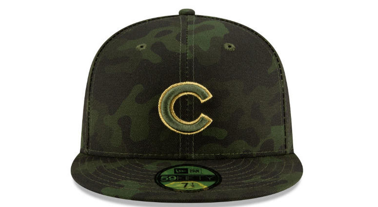 Chicago Cubs Armed Forces Day hat. MLB plans to honor military with Armed Forces Day hats.