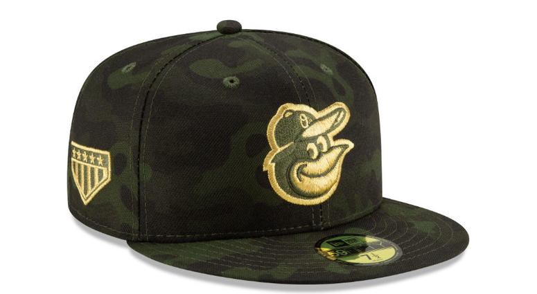 Baltimore Orioles Armed Forces Day hat. MLB to honor military members with Armed Forces Day hats.