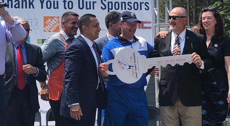 Tunnel to Towers Foundation gives injured veteran a home. Tunnel to Towers Foundation gives injured veteran a home.