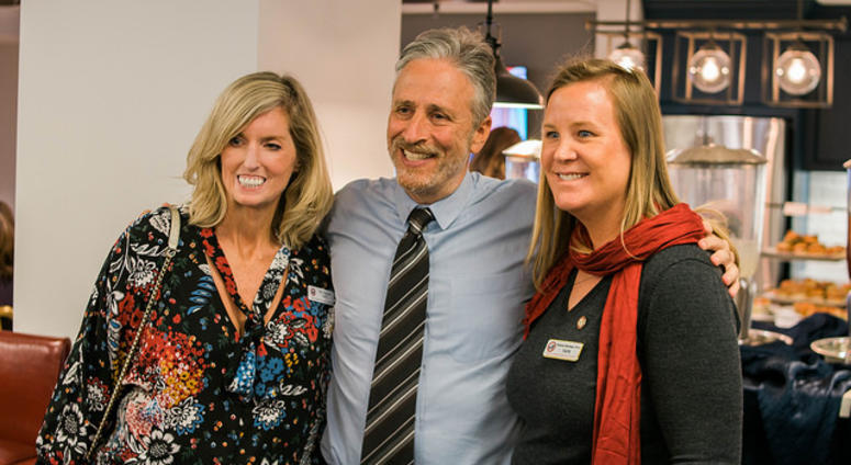 TAPS Kim Ruocco, Jon Stewart and TAPS Dr. Shauna Springer