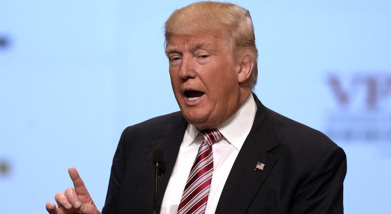 Donald Trump speaks at the VFW National Convention on July 24 in Kansas City, Mo.