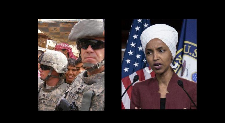 Congressional candidate and Army veteran Chris Kelly and Rep Ilhan Omar Congressional candidate and Army veteran Chris Kelly and Rep Ilhan Omar