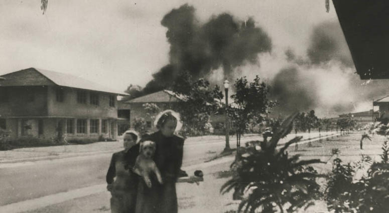 Pearl Harbor attack - Family (Graff Collection/U.S. Navy Photograph)