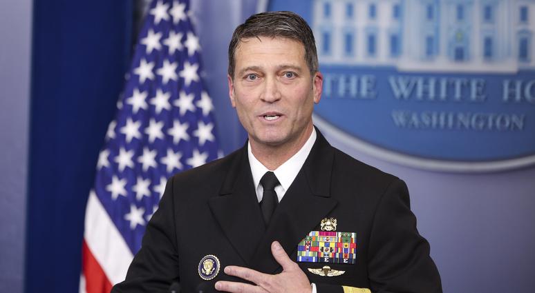 White House, Presidential physician Ronny Jackson answers question about U.S. President Donald Trump's health after the president's annual physical during the daily briefing at the White House in Washington, DC.