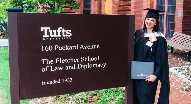 Andrea Goldstein at her graduation from The Fletcher School of Law and Diplomacy at Tufts University