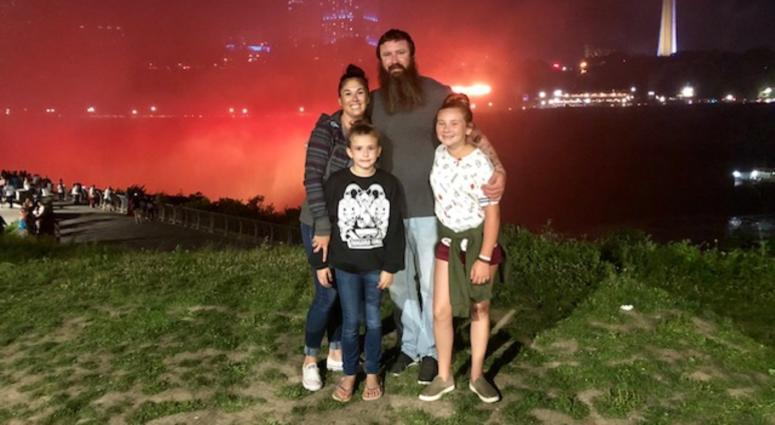 Sgt. 1st Class Richard Stayskal, his wife Megan and their two children. RichardStayskalandfamily