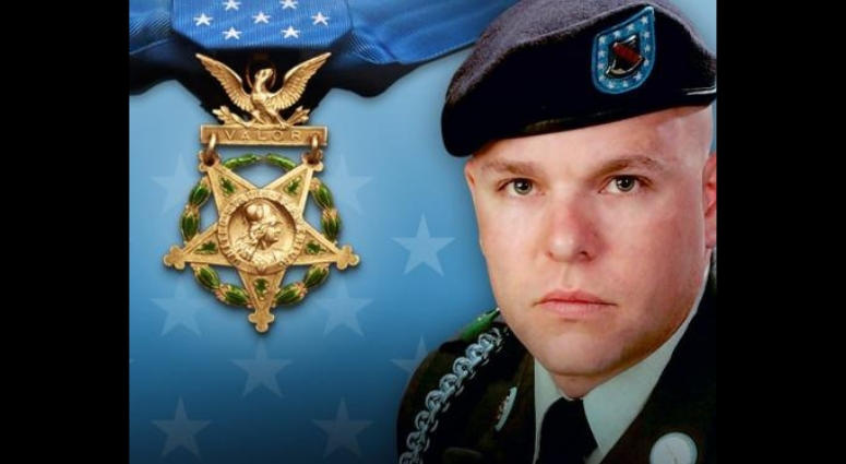 Army Staff Sgt. Travis Atkins posthumously awarded Medal of Honor for shielding a suicide bomber in Iraq. Army Staff Sgt. Travis Atkins posthumously awarded Medal of Honor for shielding a suicide bomber in Iraq.