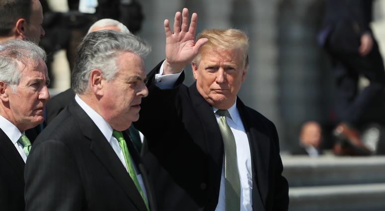 S President Donald Trump leaving a Speaker's Lunch on Capitol Hill attended by Taoiseach Leo Varadkar in Washington D.C. House Veterans' Affairs Committee is broadening its investigation into political influence over VA.