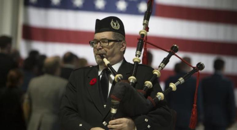 Military bagpiper