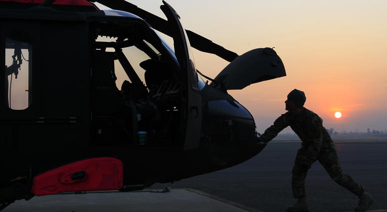 UH-60M prepped for wildfire fight