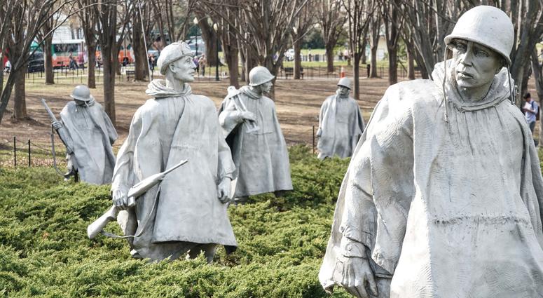 The Korean Veterans Memorial in Washington DC