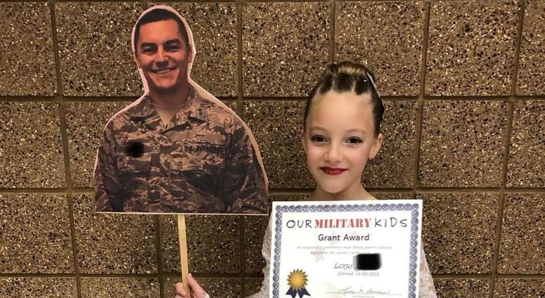 Lexus, the daughter of a deployed Airman, received a grant from Our Military Kids Our Military Kids offers grants to the children of deployed National Guard and reservists