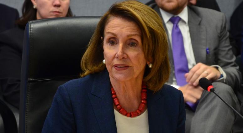 House Minority leader Nancy Pelosi, (D-Calif.), visits FEMA headquarters in Washington, D.C., Oct. 4, 2017 to receive a Hurricane Maria update and briefing from FEMA representatives.