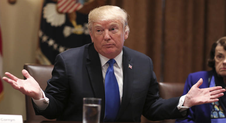 President Donald Trump speaks during a meeting with bipartisan members of Congress on school and community safety in the Cabinet Room of the White House on February 28, 2018 in Washington, D.C.