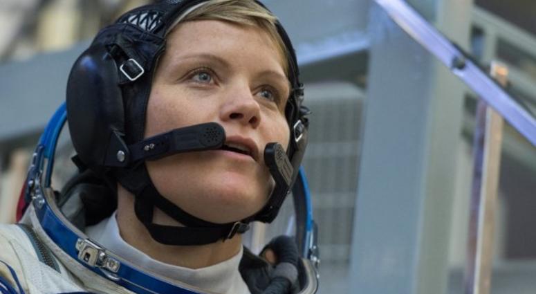 U.S. Army Astronaut Lt. Col. Anne McClain is captured in this photo during a media opportunity while serving as backup crew for NASA Expedition 56 McClain
