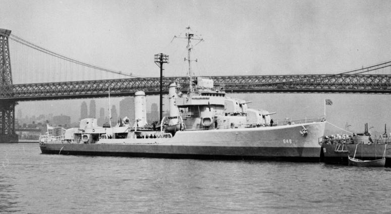 File photo provided by US Navy of the USS Turner, which exploded and sank in 1944.