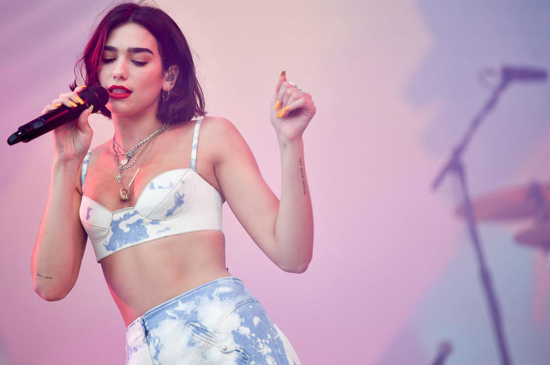 Dua Lipa performs at the Bonnaroo Music and Arts Festival Dua Lipa performs at the Bonnaroo Music and Arts Festival