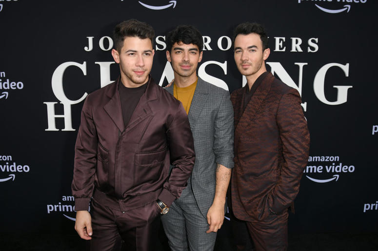 Nick Jonas, Joe Jonas, and Kevin Jonas attend the Premiere of Amazon Prime Video's 'Chasing Happiness' at Regency Bruin Theatre on June 03, 2019 in Los Angeles, California Nick Jonas, Joe Jonas, and Kevin Jonas attend the Premiere of Amazon Prime Video's 'Chasing Happiness' at Regency Bruin Theatre on June 03, 2019 in Los Angeles, California