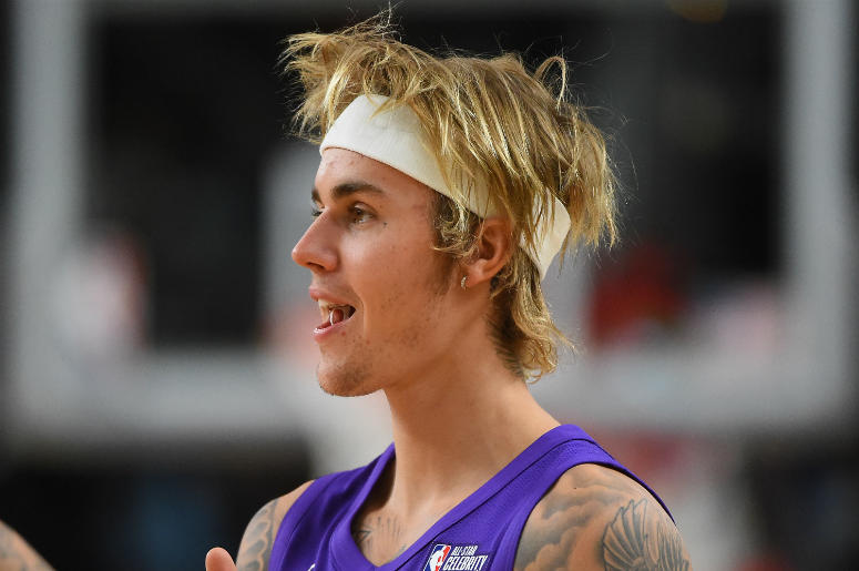 Justin Bieber plays during the 2018 NBA All-Star Game Celebrity Game Justin Bieber plays during the 2018 NBA All-Star Game Celebrity Game