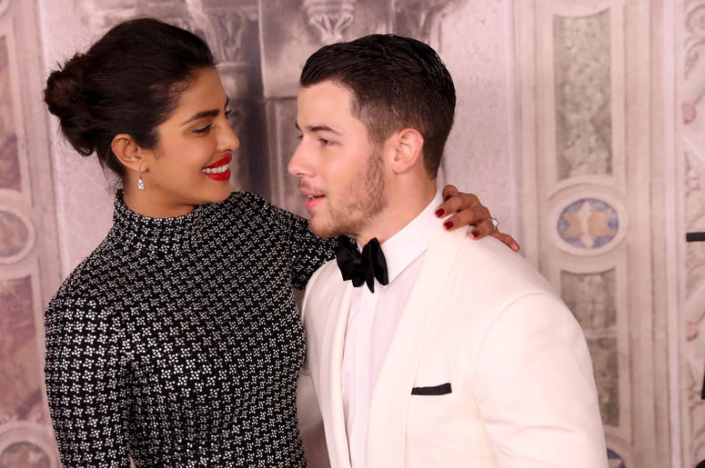 Priyanka Chopra and Nick Jonas attend the Ralph Lauren fashion show during New York Fashion Week Priyanka Chopra and Nick Jonas attend the Ralph Lauren fashion show during New York Fashion Week