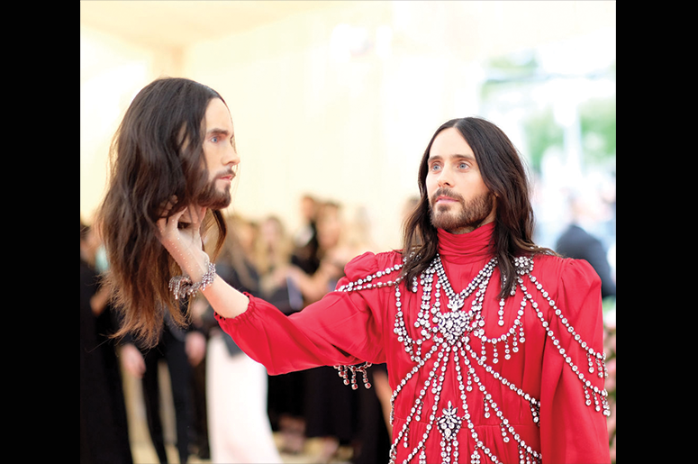 Jared Leto attends The 2019 Met Gala Celebrating Camp: Notes on Fashion at Metropolitan Museum of Art on May 06, 2019 in New York City. (Photo by Dimitrios Kambouris/Getty Images for The Met Museum/Vogue)