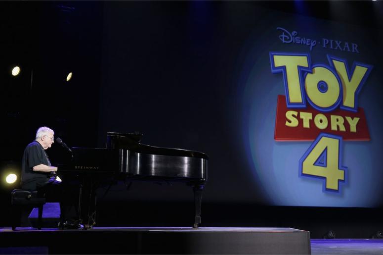 ANAHEIM, CA - AUGUST 14: Composer Randy Newman of TOY STORY 1, 2 and 3 took part today in "Pixar and Walt Disney Animation Studios: The Upcoming Films" presentation at Disney's D23 EXPO 2015 in Anaheim, Calif. "Pixar And Walt Disney Animation Studios: The Upcoming Films" Presentation At Disney's D23 EXPO 2015