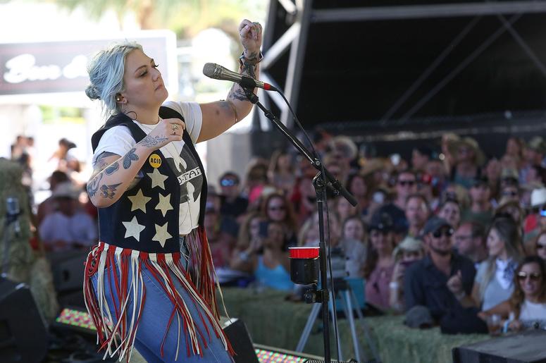 Apr 28, 2017; Indio, CA, USA; Elle King performs during the Stagecoach Country Music Festival at Empire Polo Club. Mandatory Credit: Jay Calderon/The Desert Sun via USA TODAY NETWORK Entertainment: Stagecoach Festival