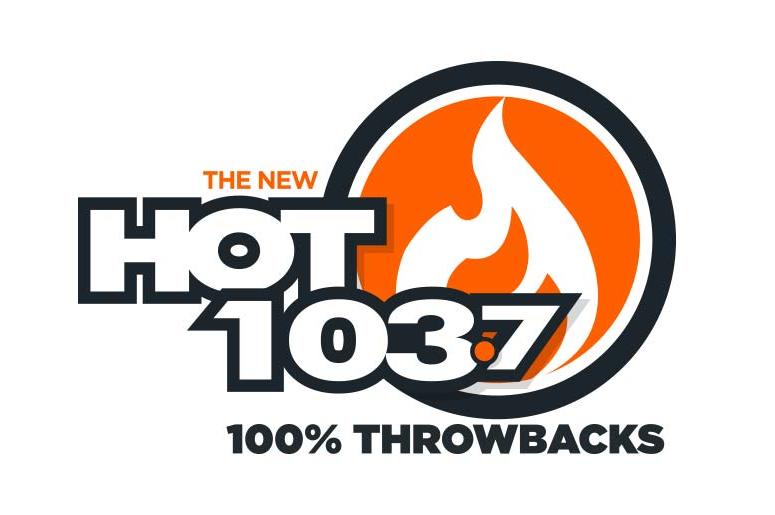 Hot 103.7 Logo Hot 103.7 100% Throwbacks