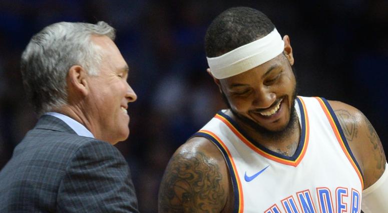 Carmelo Anthony and Mike D'Antoni Carmelo Anthony and Mike D'Antoni