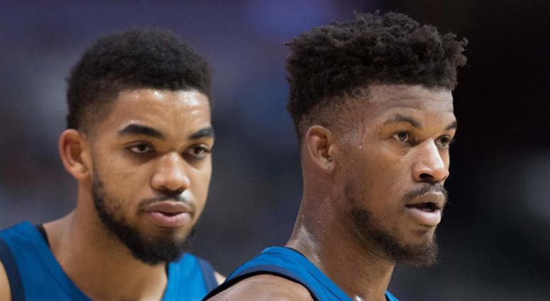 Jimmy Butler and Karl-Anthony Towns Jimmy Butler and Karl-Anthony Towns