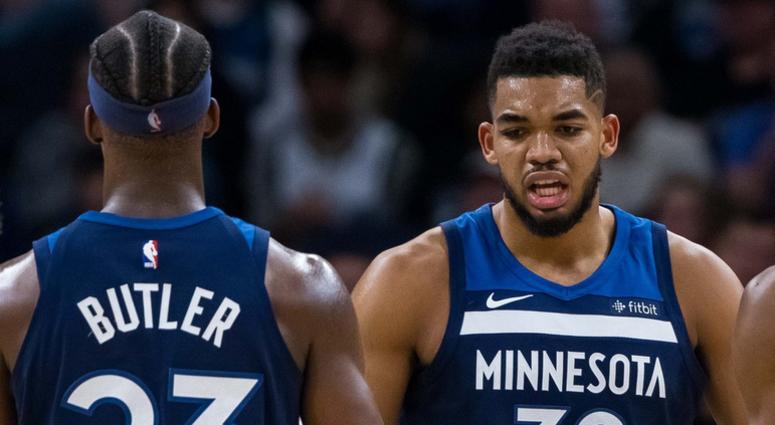 Jimmy Butler, Andrew Wiggins, Karl-Anthony Towns Jimmy Butler, Andrew Wiggins, Karl-Anthony Towns
