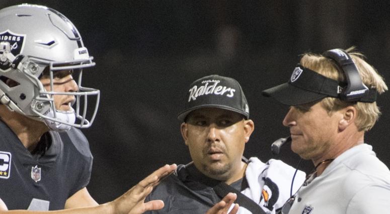 Jon Gruden and Derek Carr Jon Gruden and Derek Carr