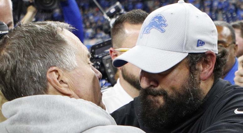 Matt Patricia and Bill Belichick Matt Patricia and Bill Belichick