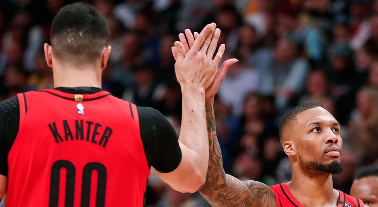 Damian Lillard and Enes Kanter Damian Lillard and Enes Kanter