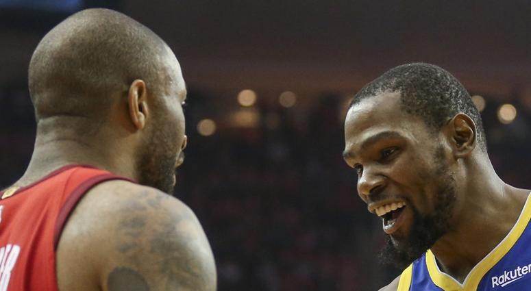 PJ Tucker and Kevin Durant PJ Tucker and Kevin Durant